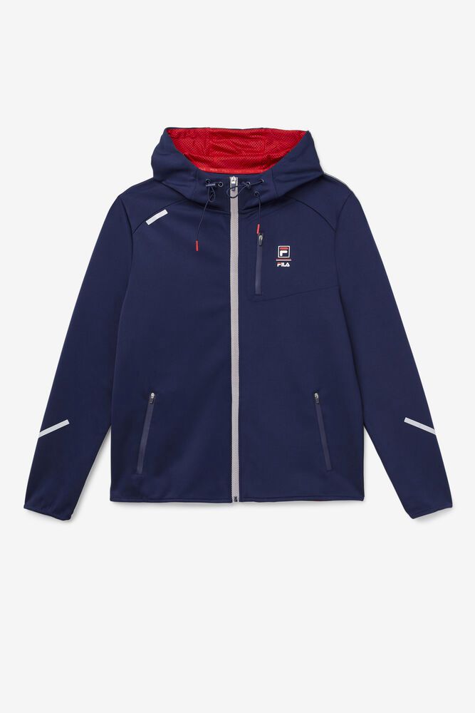 Fila Bunda Panske Coulty Tech Hoodie Námornícka Modrá - IAKZJ2431